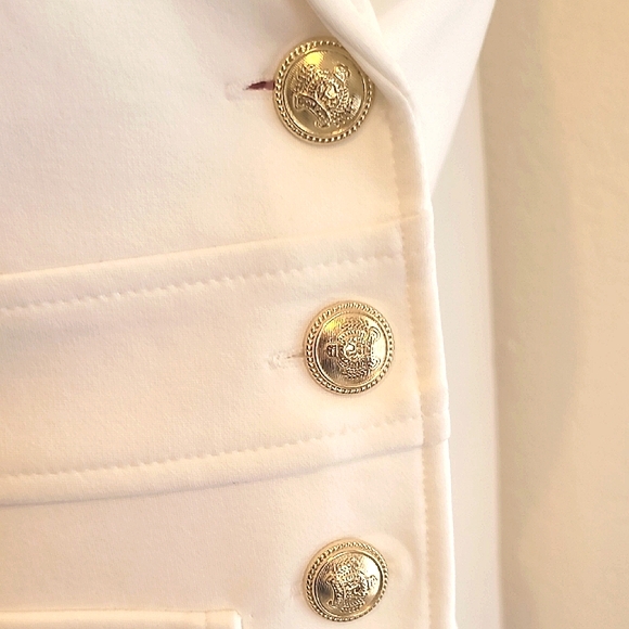 Anthropologie Joie Gold and White Textured Blazer - Picture 3 of 9